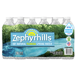 Zephyrhills Spring water product details 500mL 24 pack