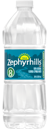 Zephyrhills spring water 20oz bottle.